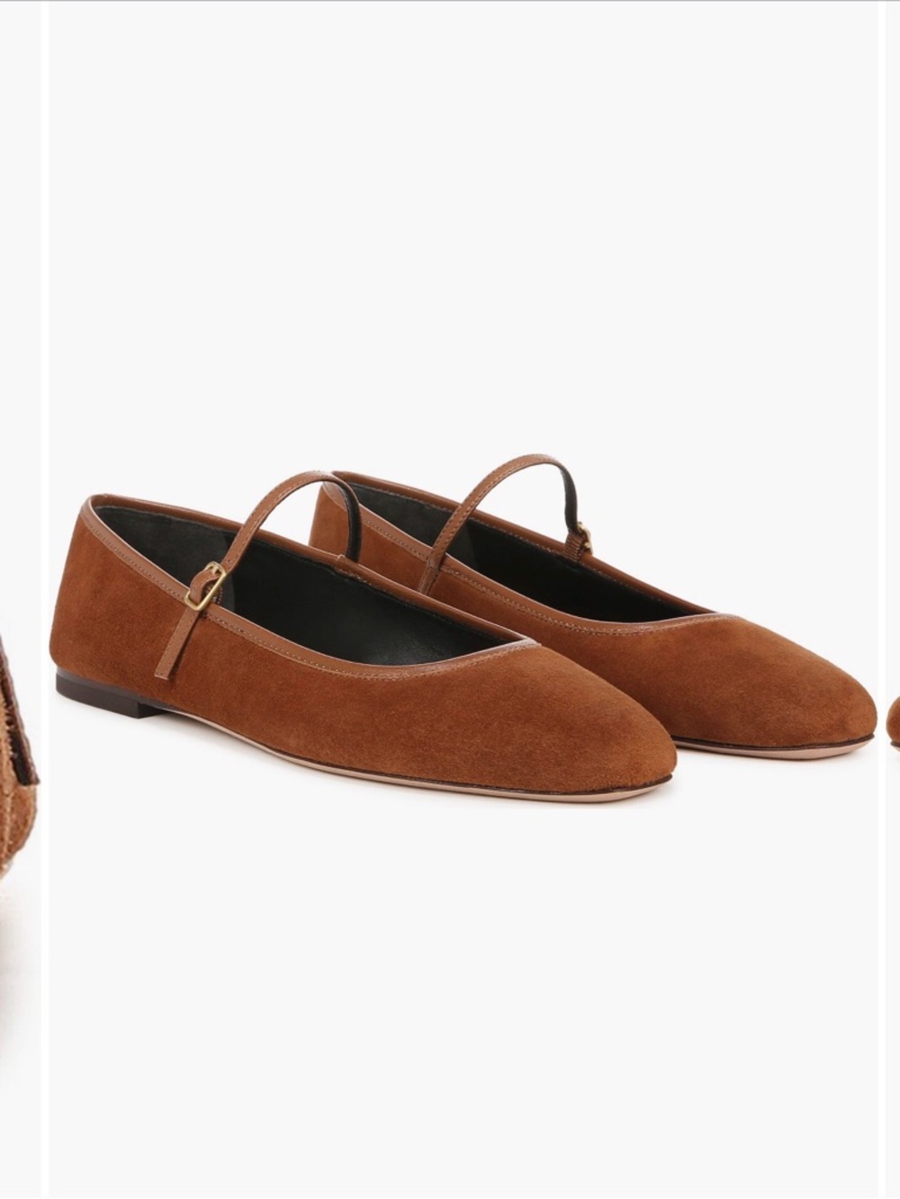 Veronica Beard Ellie Mary Jane flat in caramel suede